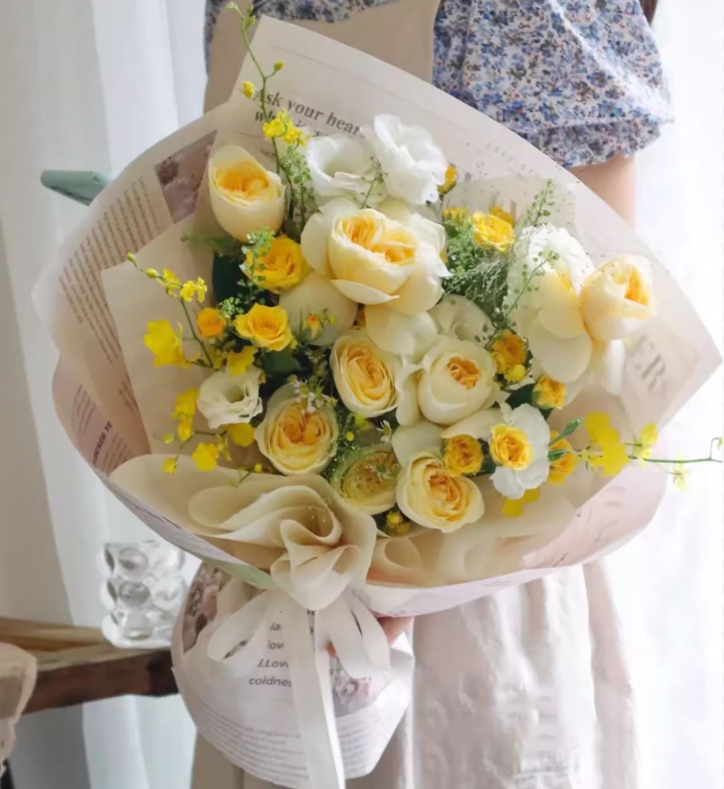 #SPN014, Butter Cup 奶油杯, Netherlands Florist Shrub Rose. disease-resistant, Non-Grafted/Own Root.